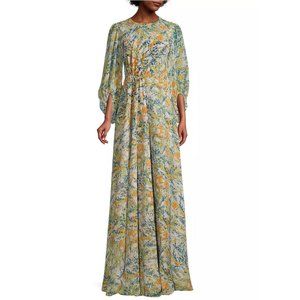 Sachin & Babi Bianca Sequined Gown, Sunshine Teal Bouquet, size 10, NWT